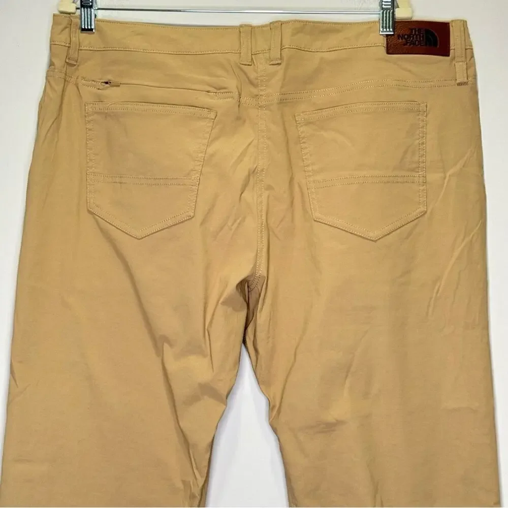 The‎ North Face Mens Motion Pants Tan Khaki Nylon Stretch Hiking Outdoor Size 38